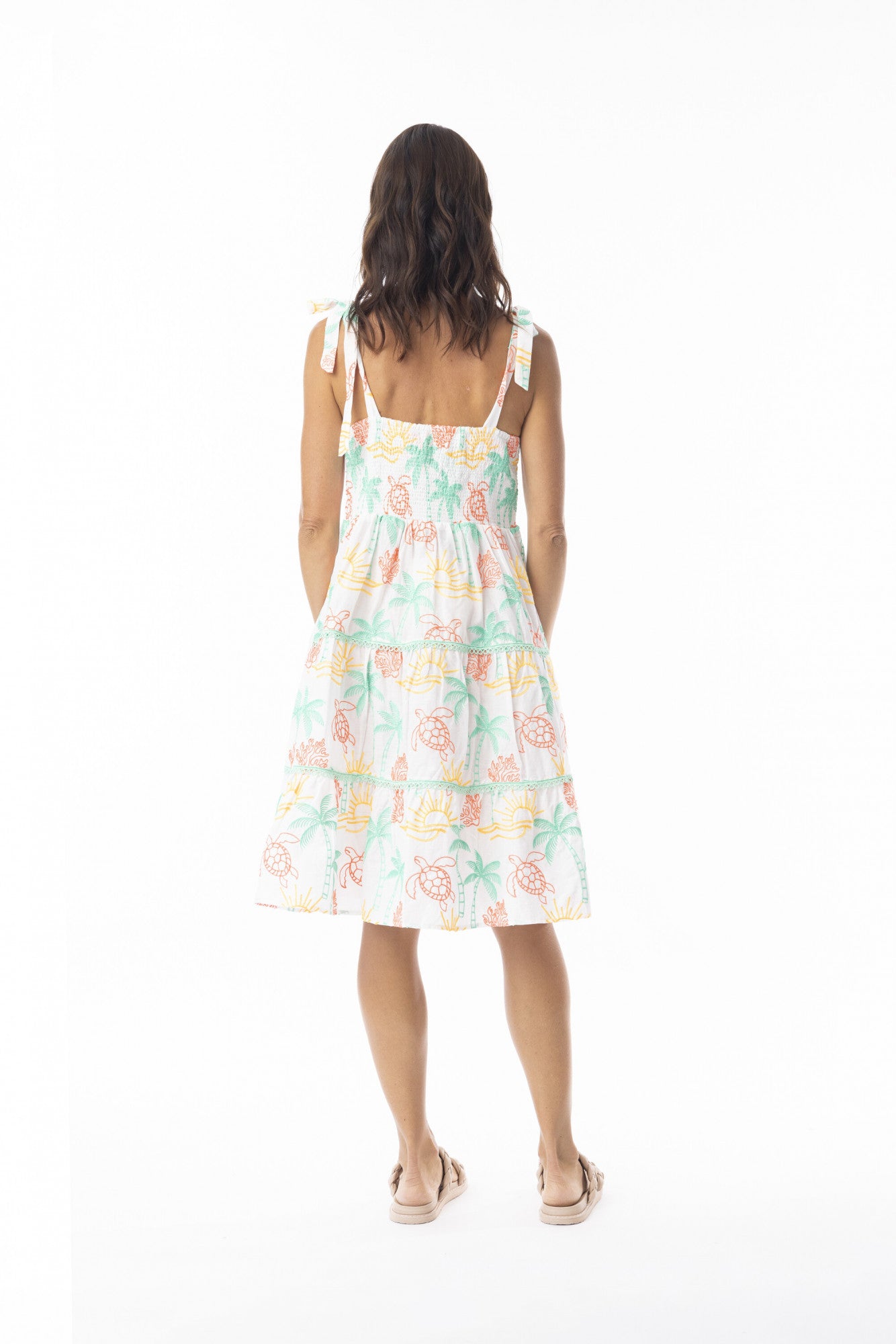 Coral Dress Tie Strap