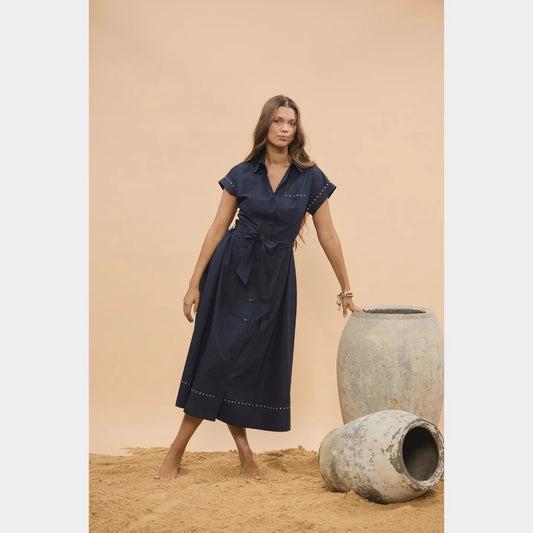 Cordelia Dress in Navy