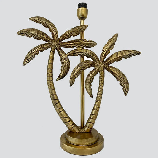 Antique Gold Double Palm Tree Table Lamp (base only)