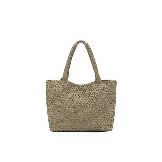 The Hamptons Light Olive 2 piece Woven Neoprene Handbag