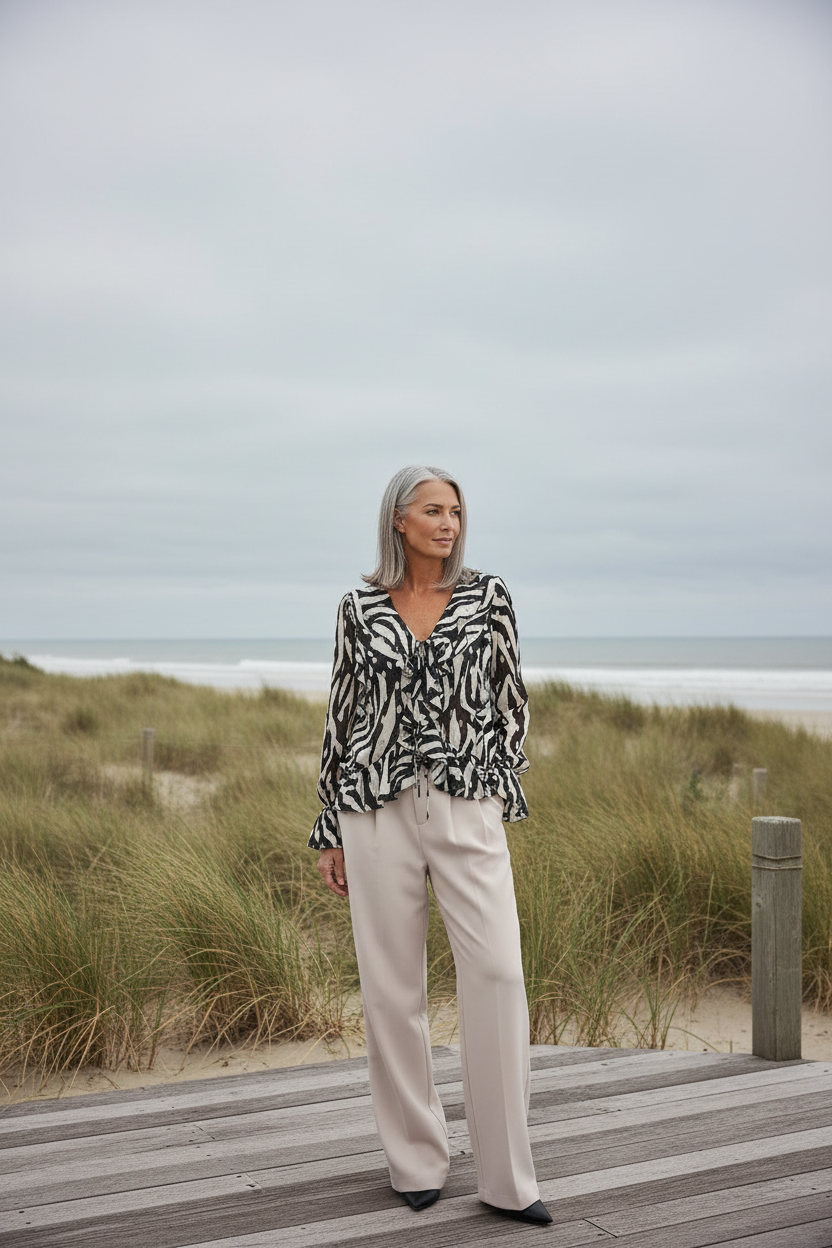 Harper Top in Zebra Print