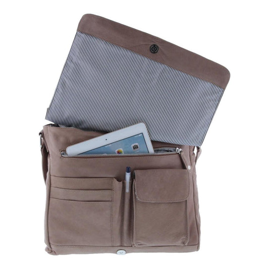 Sam Soft Leather Large Satchel With Flap