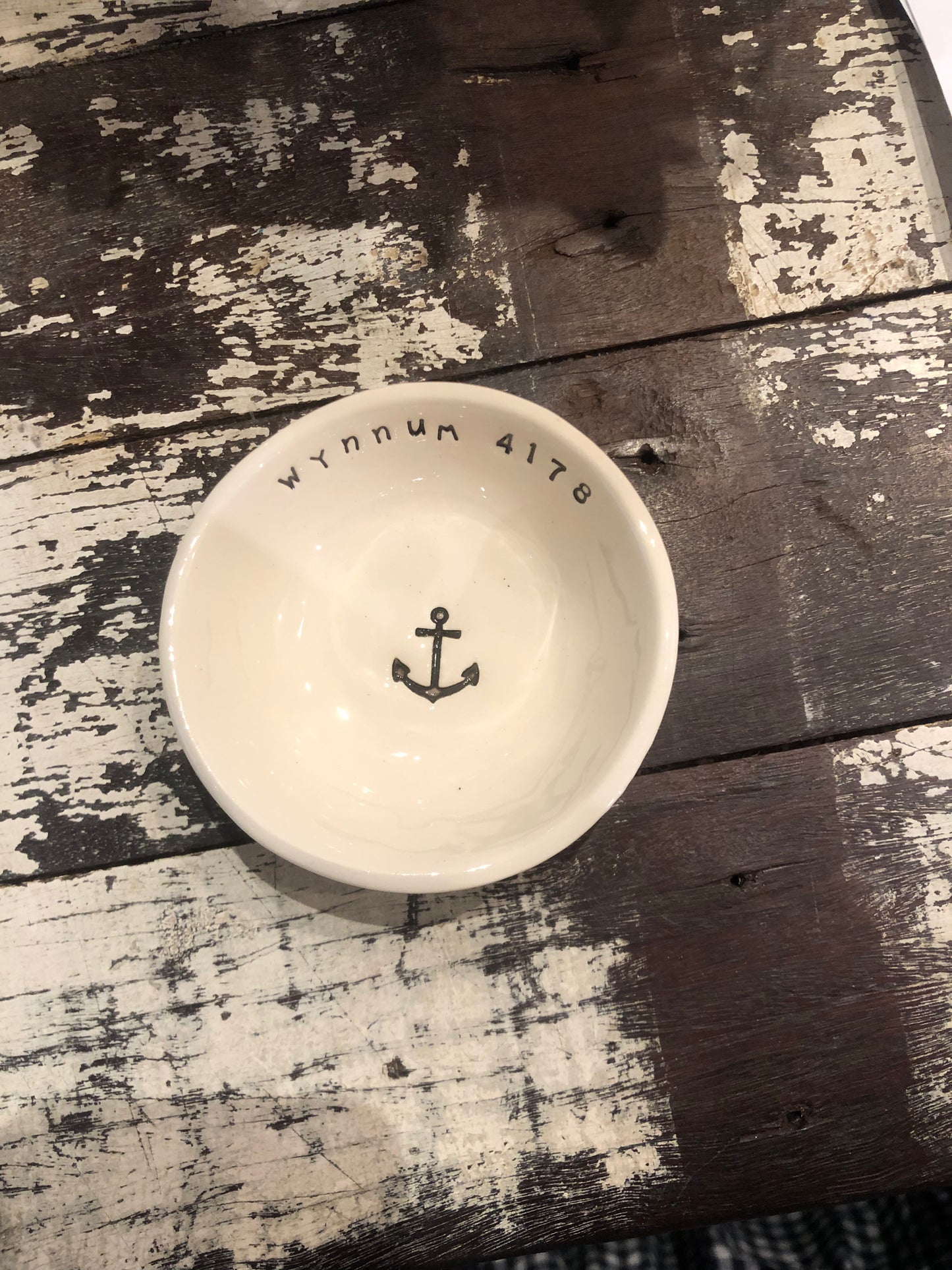 Handmade Little Bowl - LOTA 4179 with Anchor