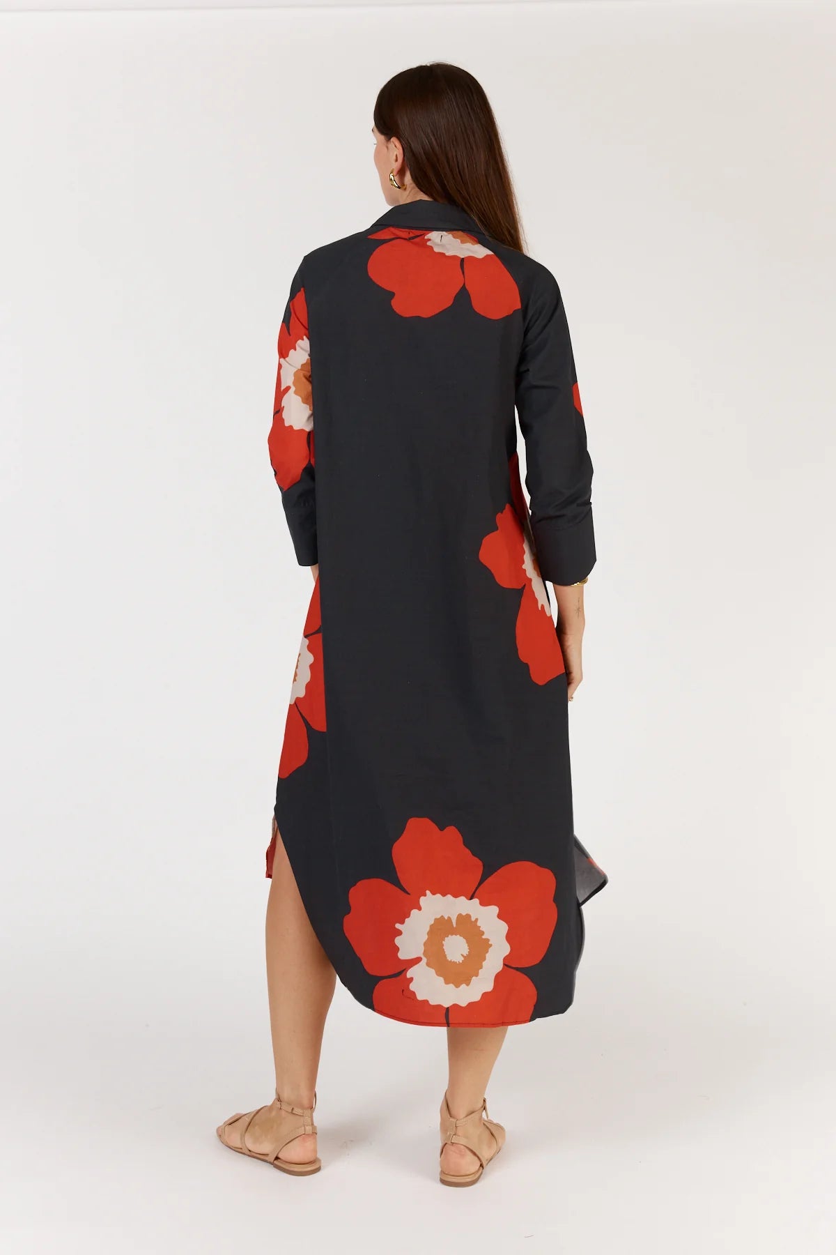 Itami Poppy Shirtdress Red