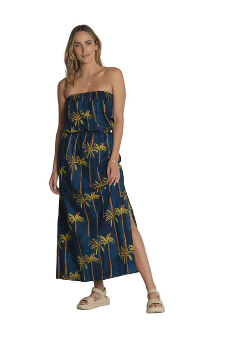 Badira Strapless Dress in Navy