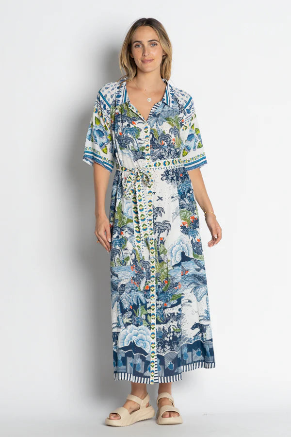 Dita Shirt Dress - Ocean