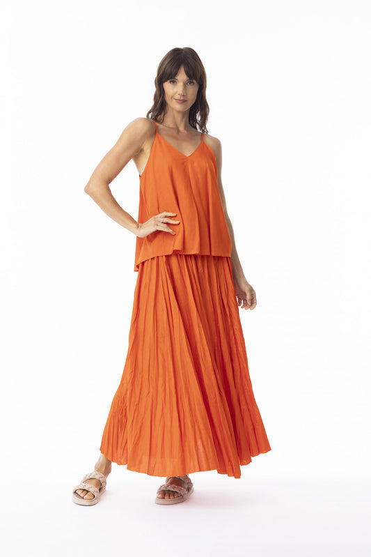 Lux Skirt Crushed - Mandarin