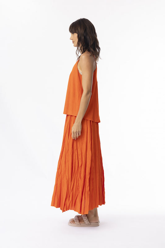 Lux Skirt Crushed - Mandarin