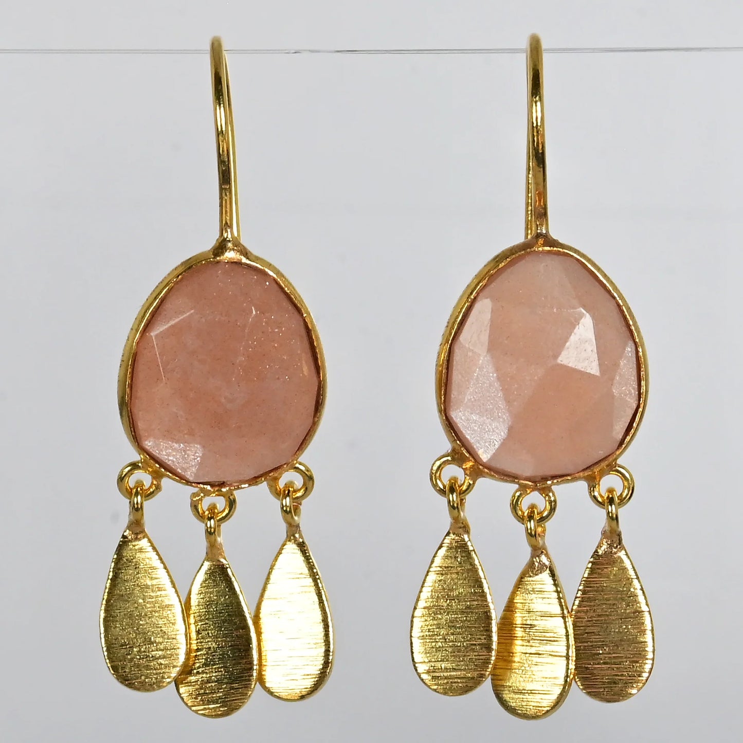 MW Teardrop Euro Gold Gemstone Earrings A36E (Assorted)