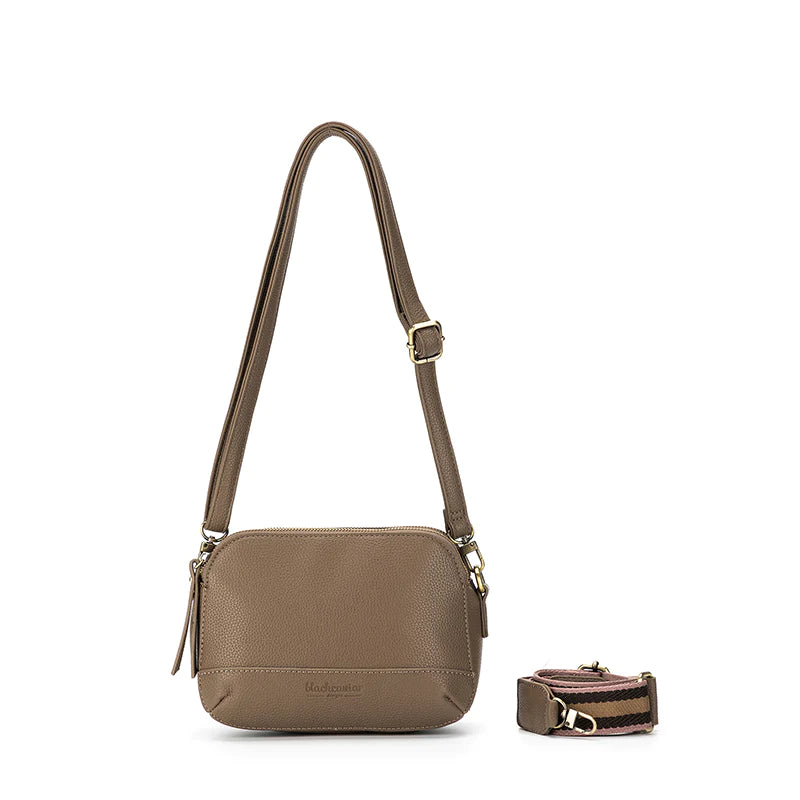 Piper Crossbody Bag in Dark Taupe