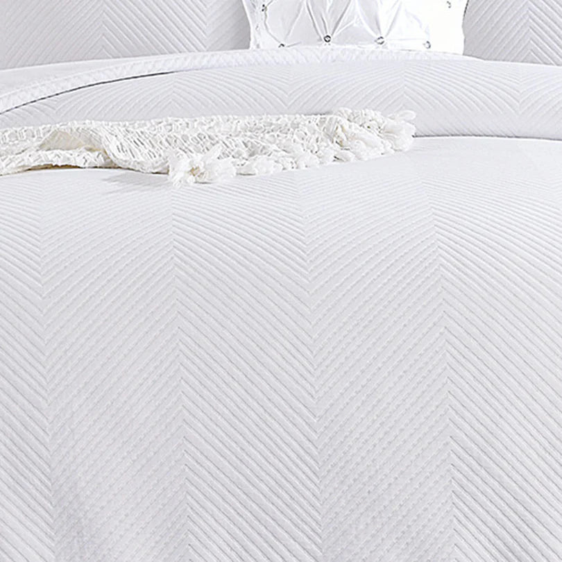 Atlantis Chevron Jacquard Coverlet Set