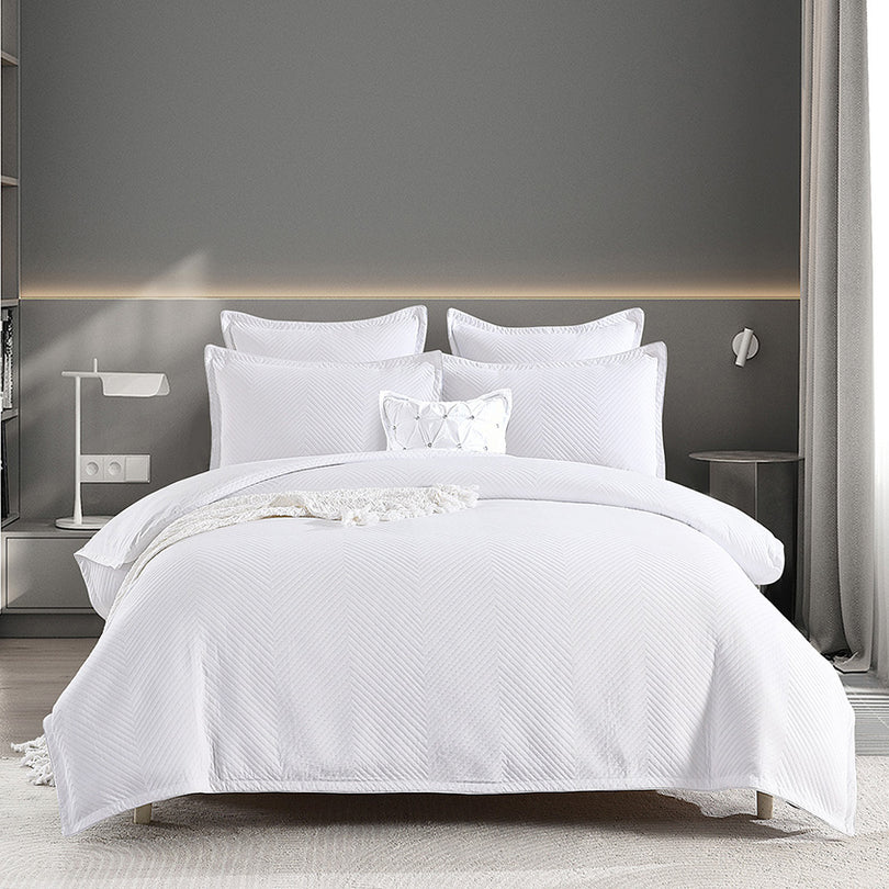 Atlantis Chevron Jacquard Coverlet Set