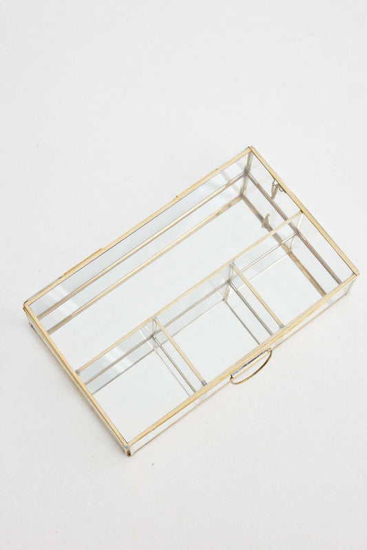 Jewellery Compartment Box in Glass