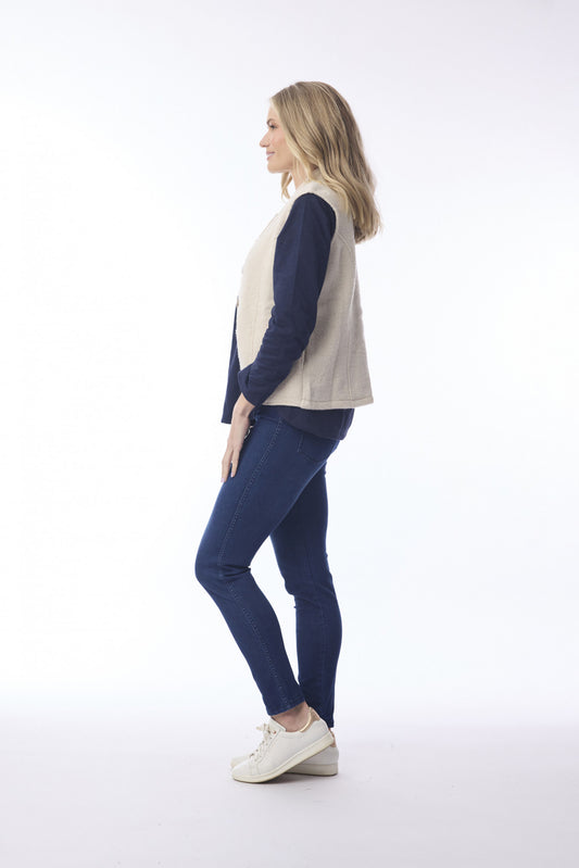 Wool Vest in Natural