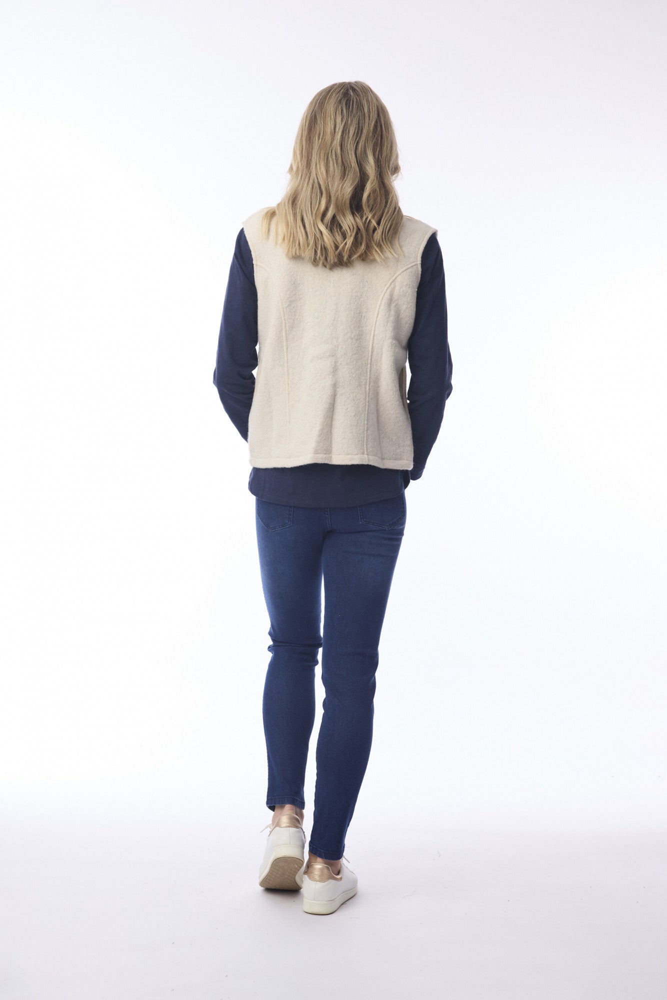 Wool Vest in Natural