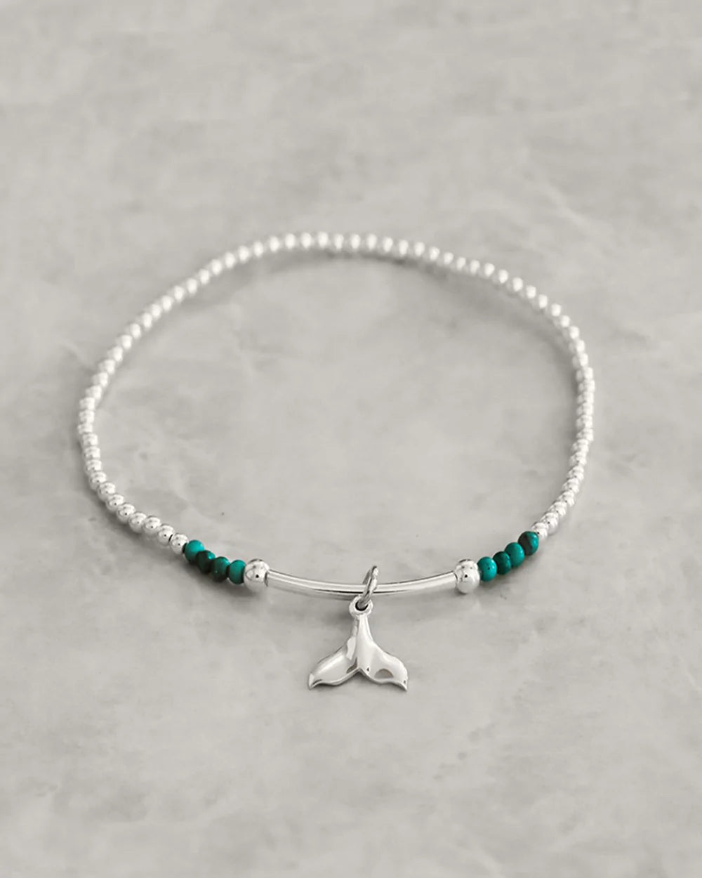 Petals Turqoise whale tail bracelet