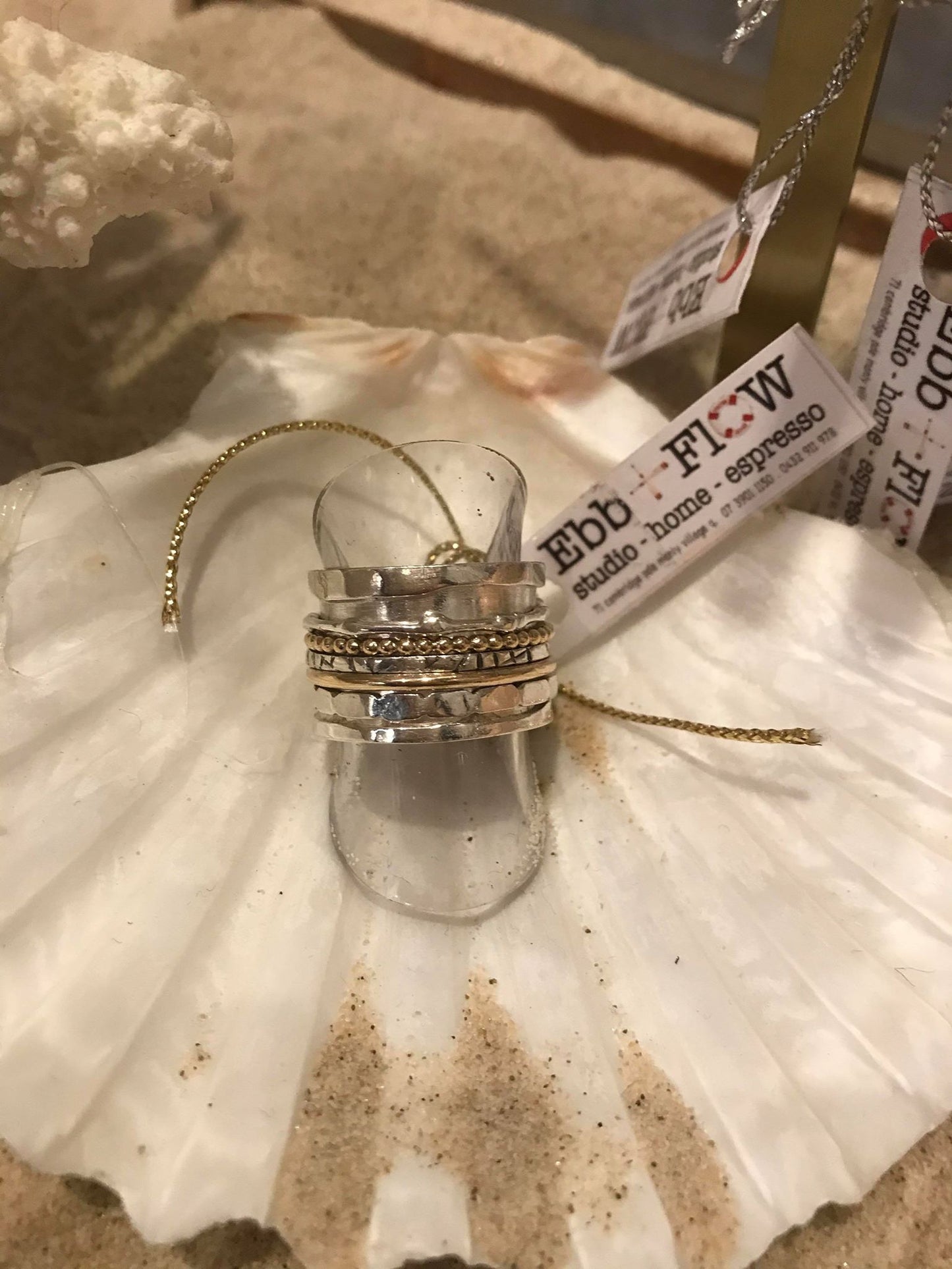 Hayon - 15mm Spinner Bands Ring