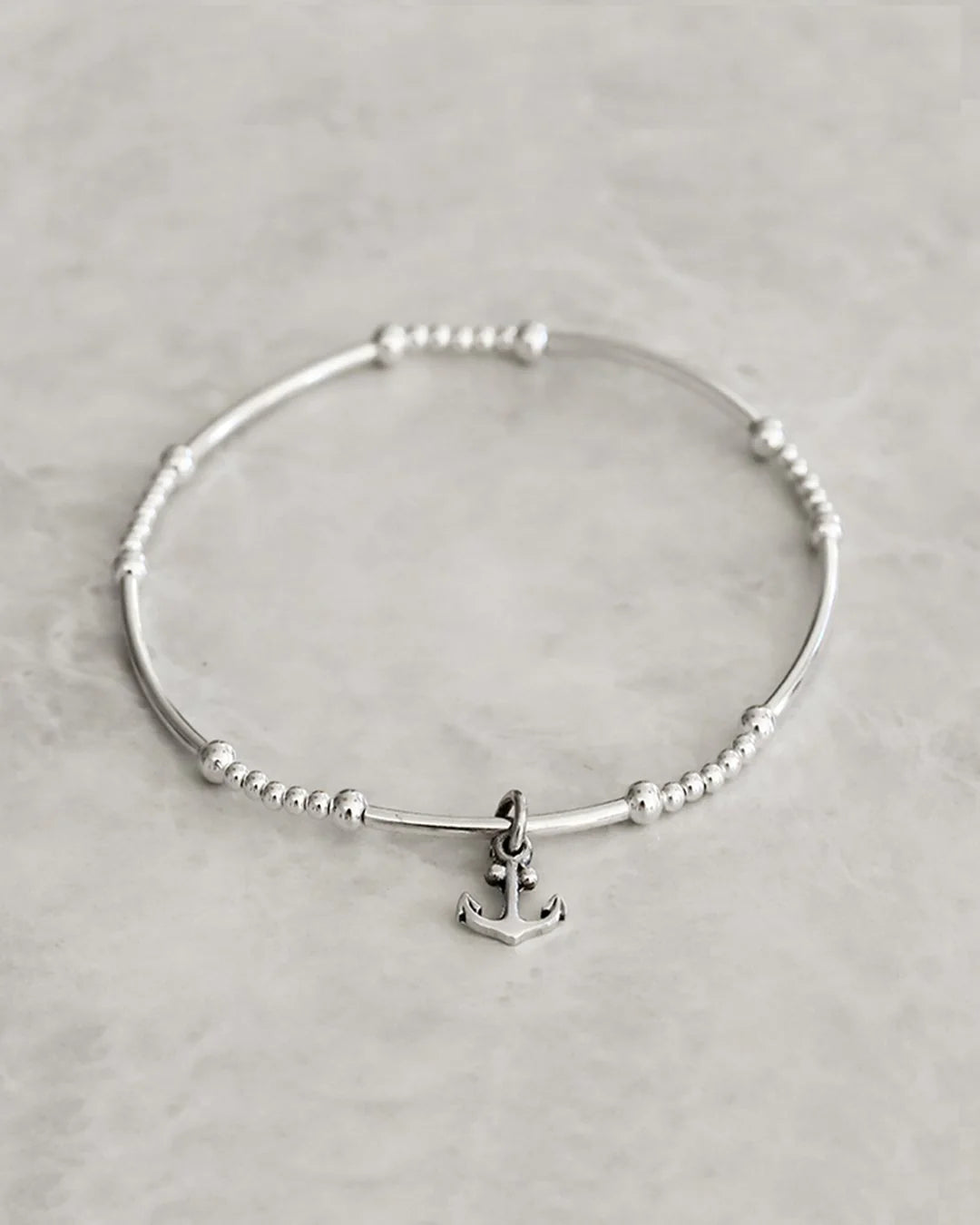 G Sterling silver anchor bracelet