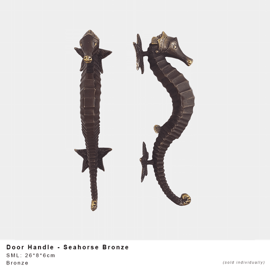 Door Handle Seahorse Gold