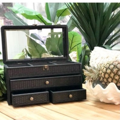 Weave Jewellery Box Black