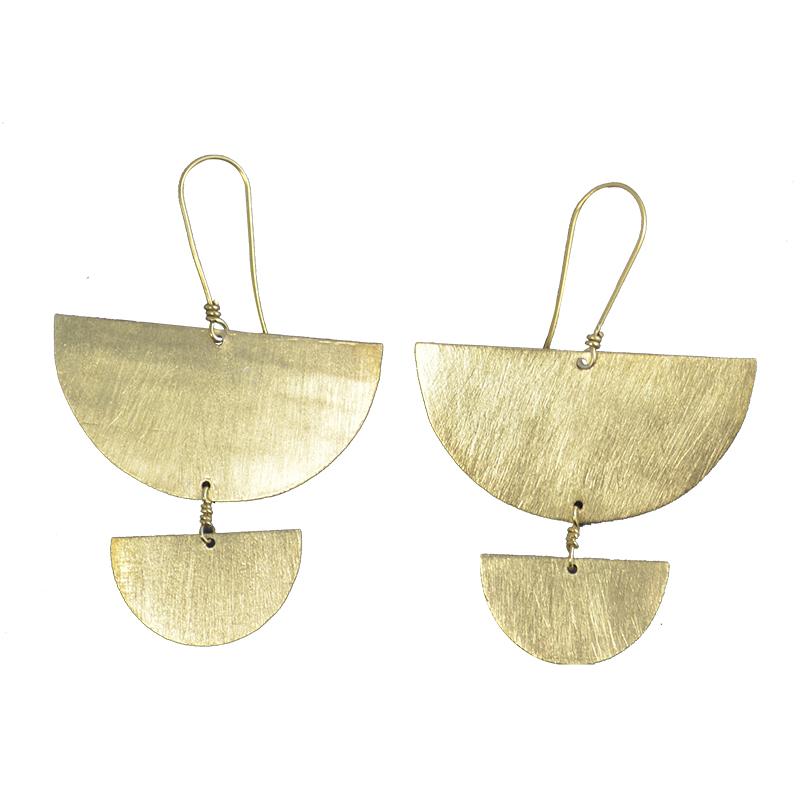 MW Gold Fan Drop Earrings B26B