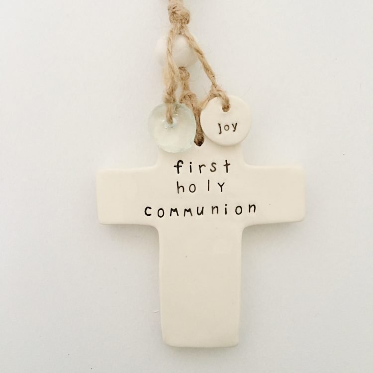Handmade Ceramic Cross ‘First Holy Communion’