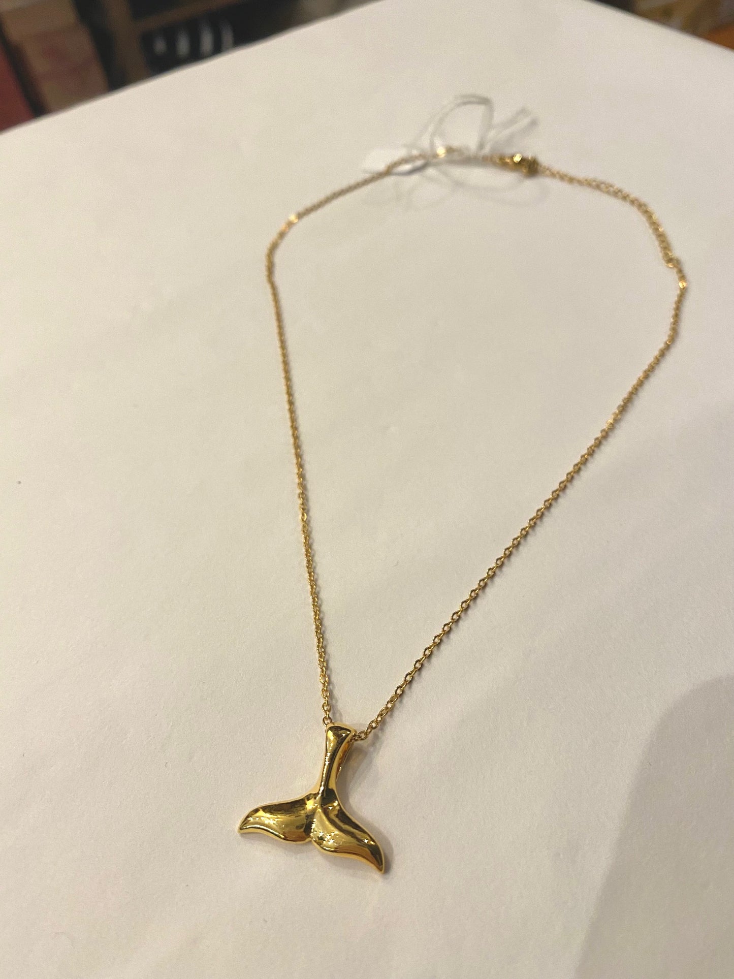 Gold Whale Tail Necklace