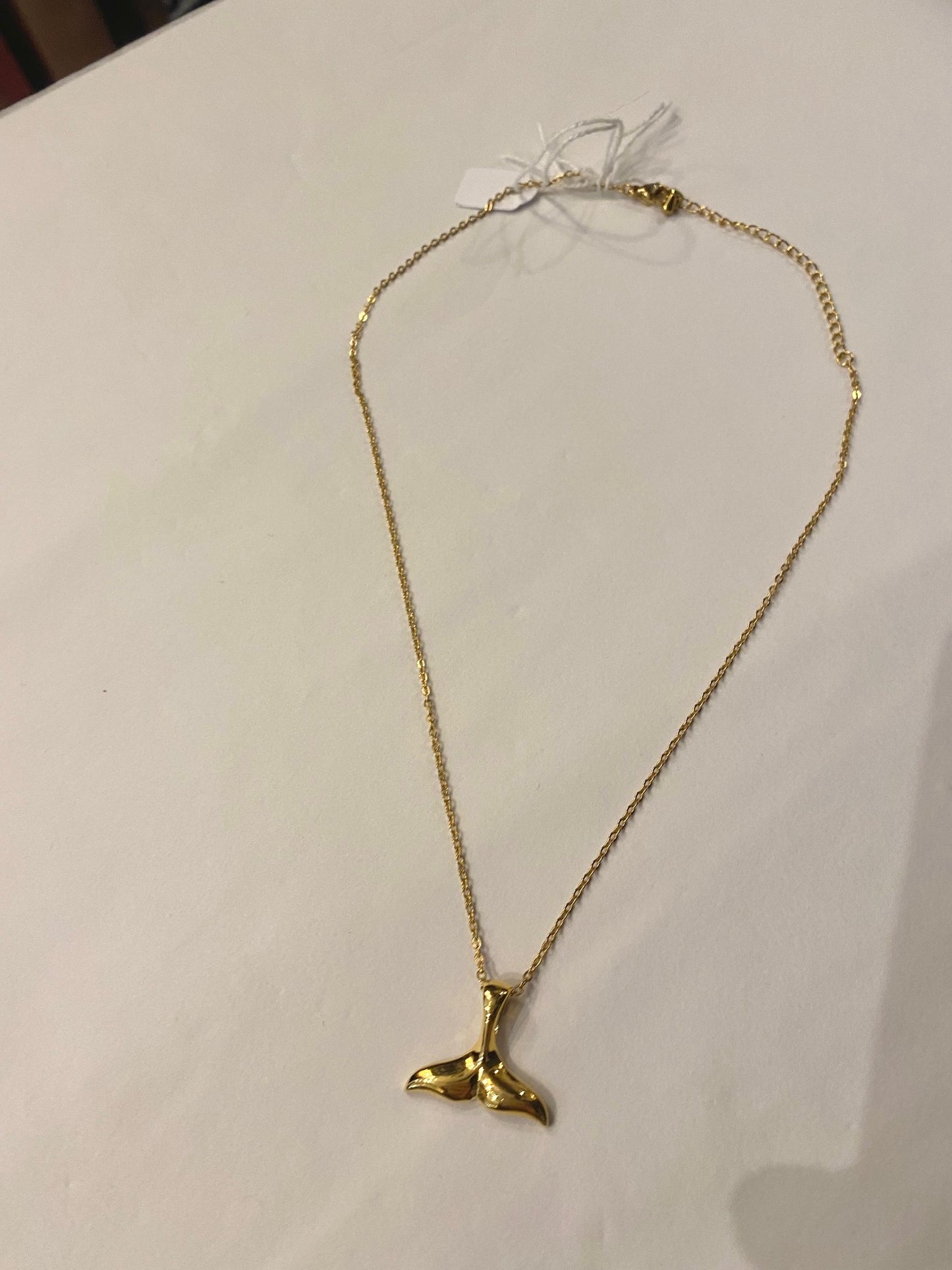 Gold Whale Tail Necklace