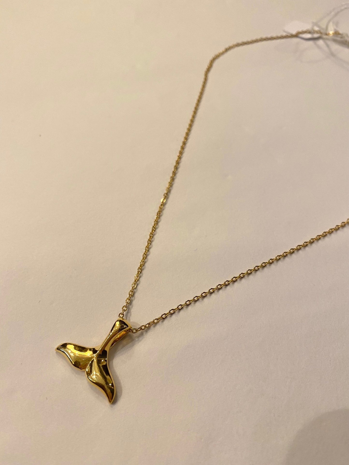 Gold Whale Tail Necklace