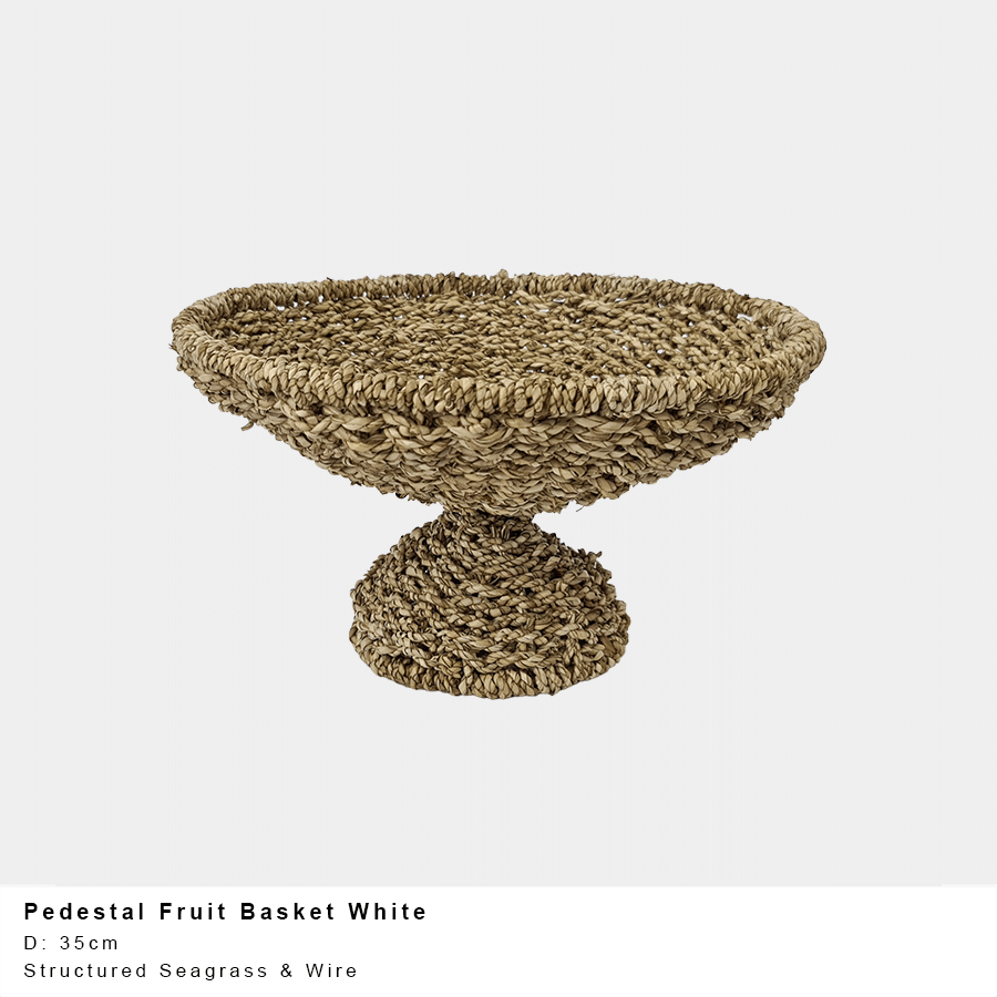 Pedestal Fruit Basket- Natural