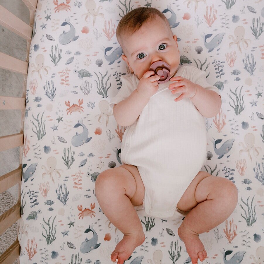Cot Sheet set in Ocean