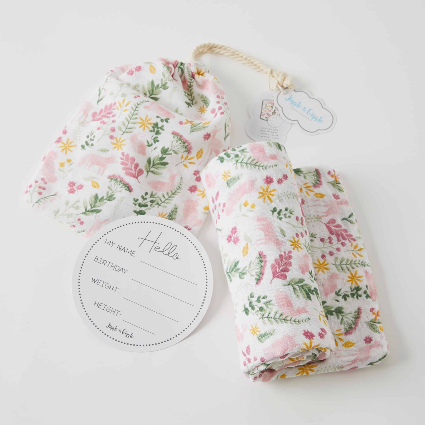 Muslin Wraps and Arrival Card