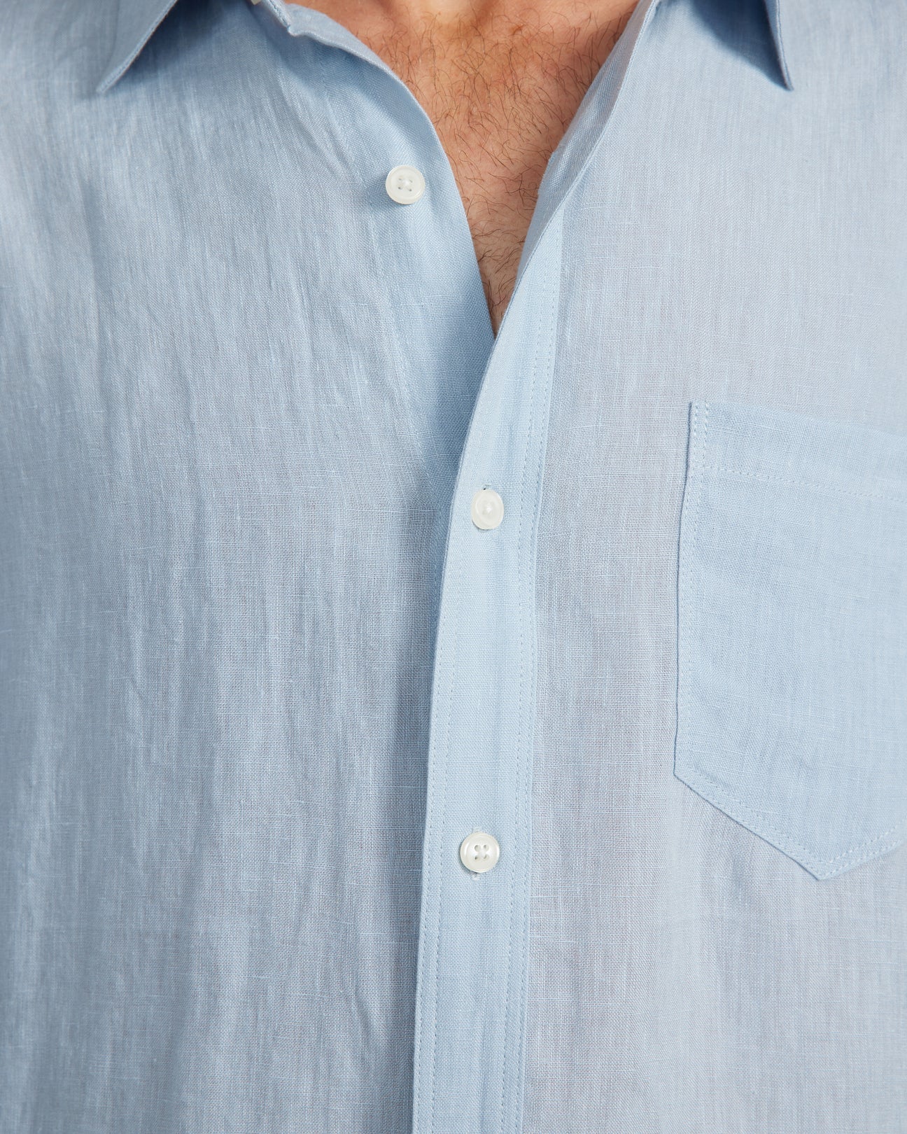 Pale Blue Linen Shirt