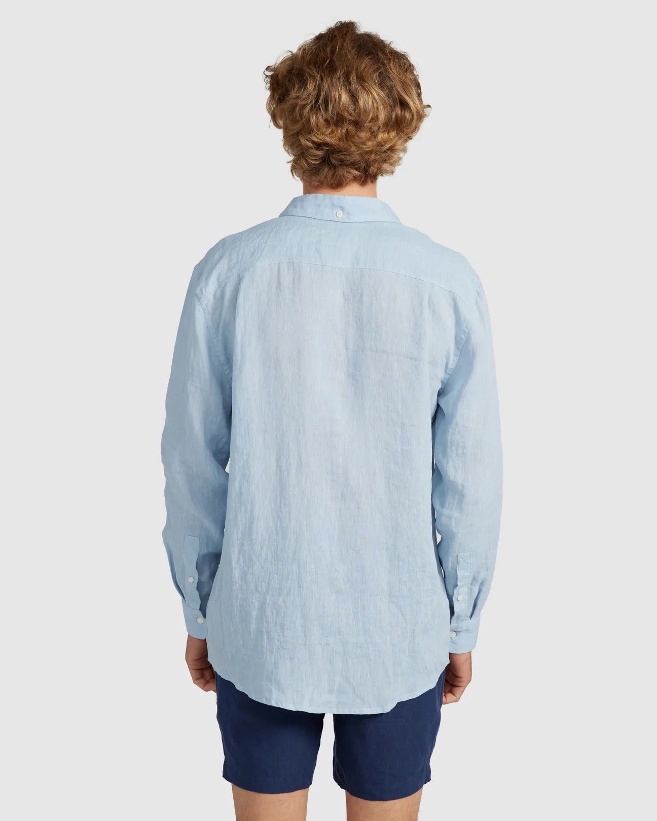 Pale Blue Linen Shirt