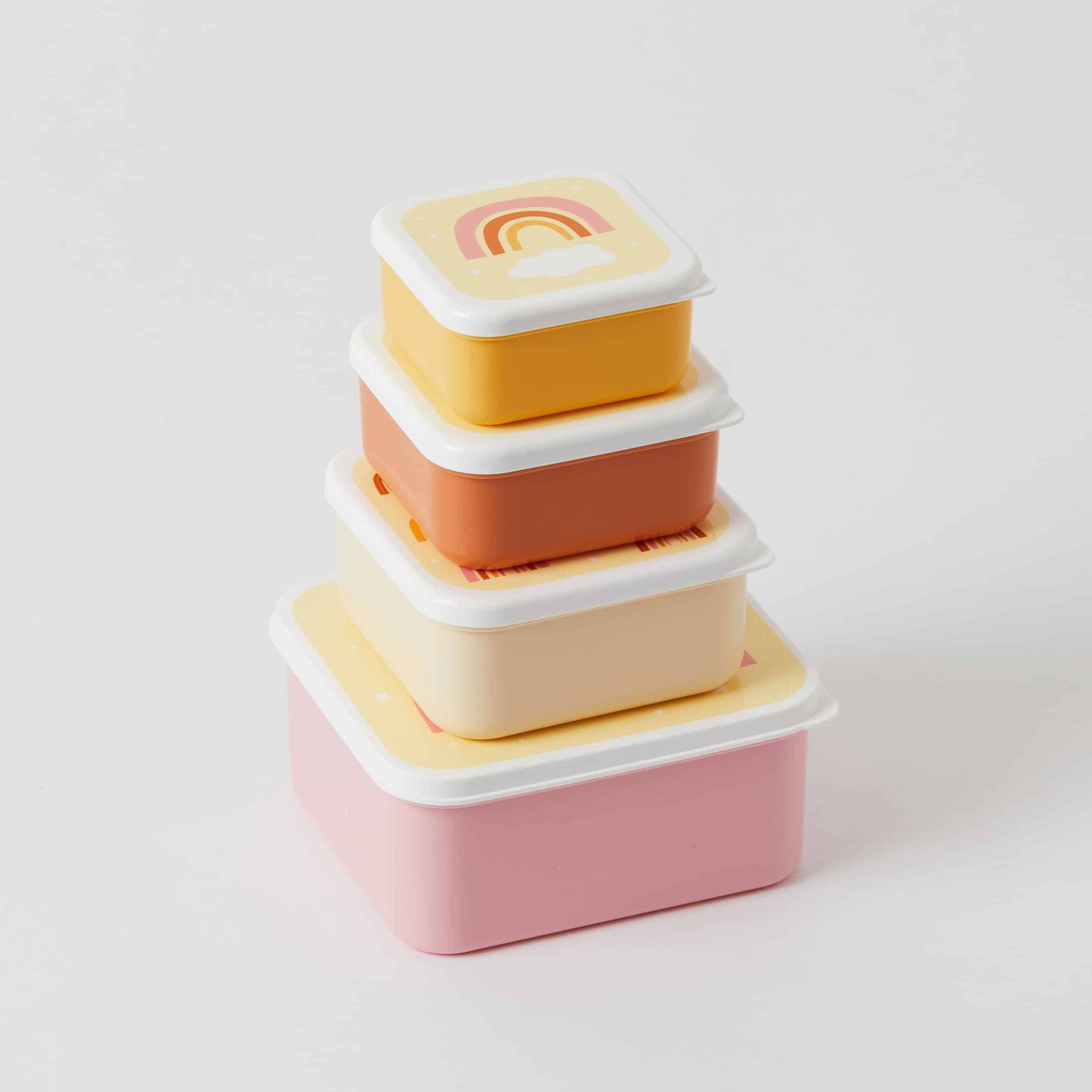 RAINBOWS LUNCH & SNACK BOX SET OF 4