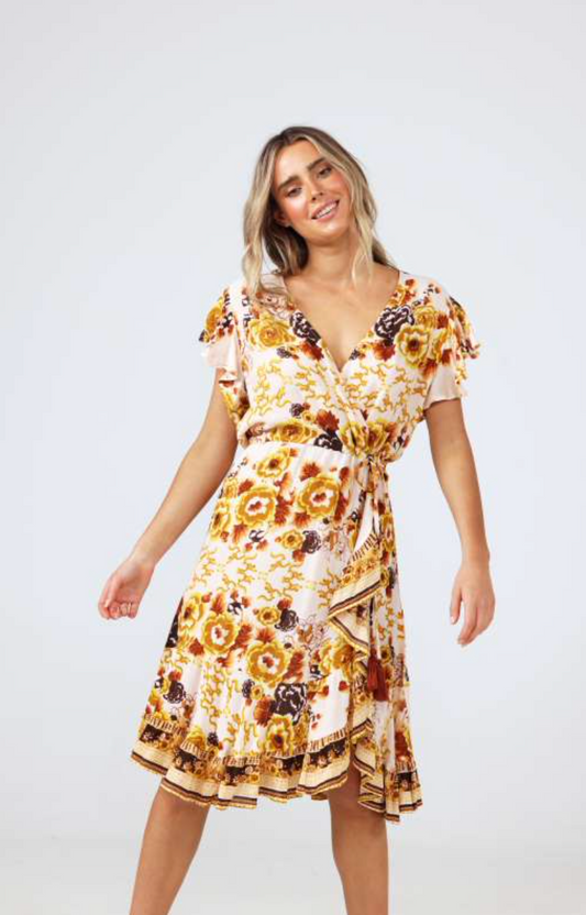 Tarot Wrap Dress in Malicon