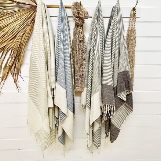 Throw - Cotton Stripe with Border