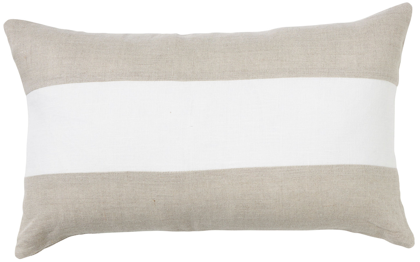 Linen Stripe Cushion in Sand 50x30