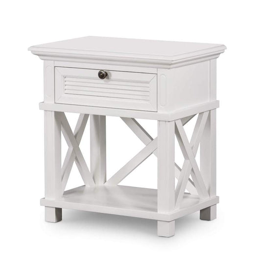 West Beach Bedside Table White - preorder