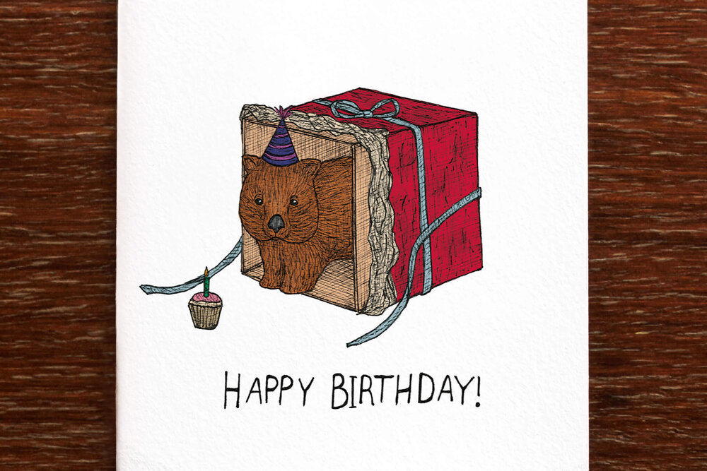 Wombat's Present Card