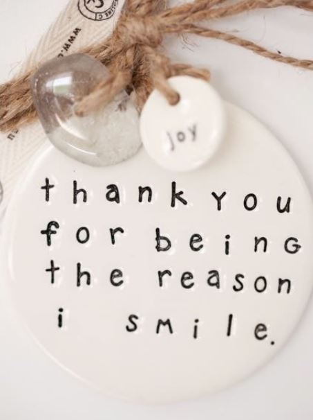 Thank You For Being The Reason I Smile Ceramic Wall Hanging