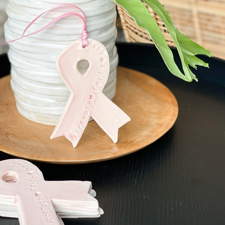 Ceramic Breast Cancer Ribbon LIMITED EDITION