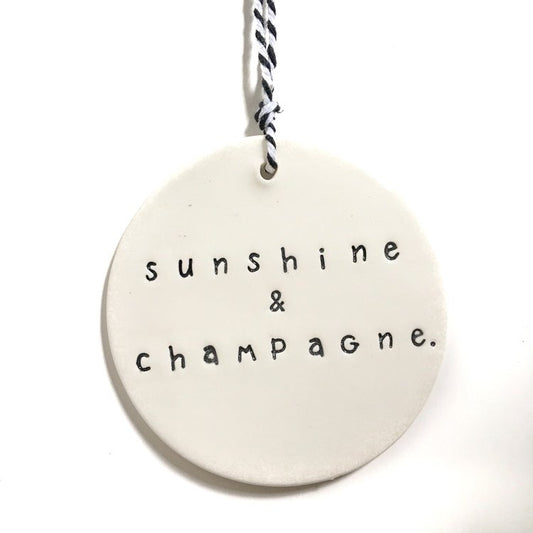 CC Handmade Ceramic Tag - Sunshine & Champagne