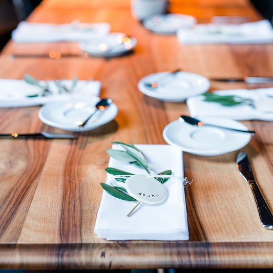 Ceramic Personalised Circle Christmas Decorations