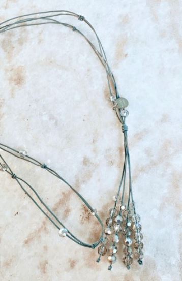 Isabella Crystal Necklace (Various Colours)