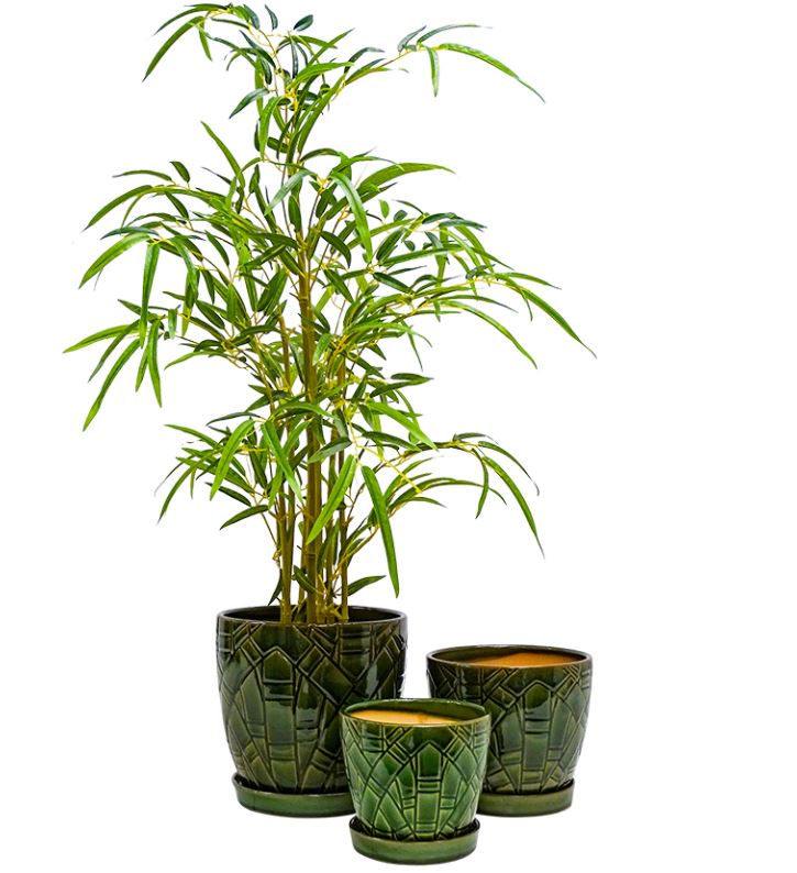 Peyton Pot & Saucer Set of 3 (unavailable for shipping)