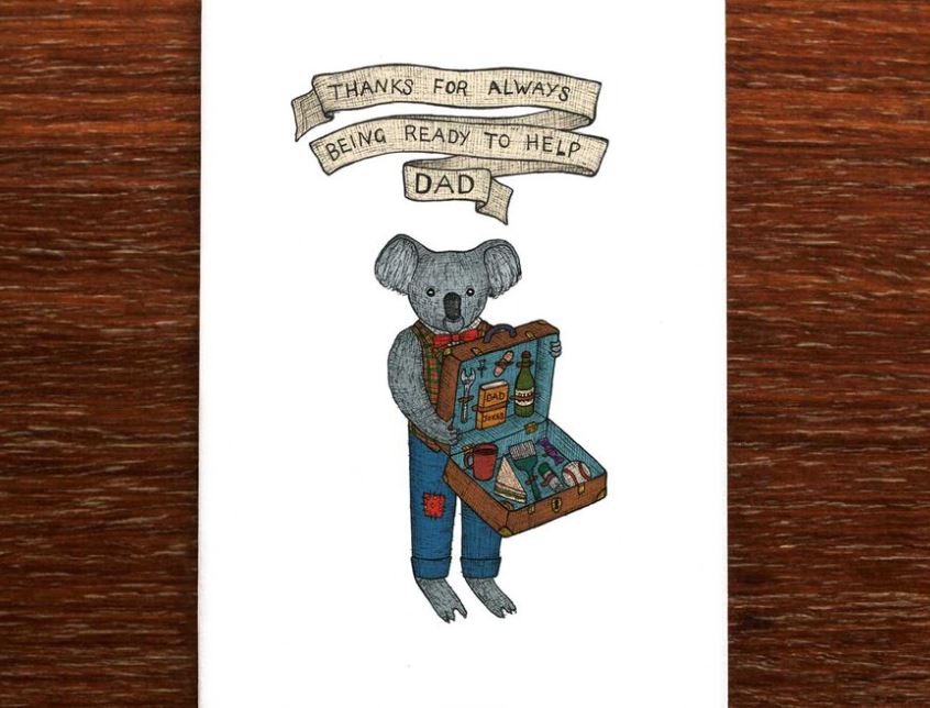 Koala Dad Greeting Card