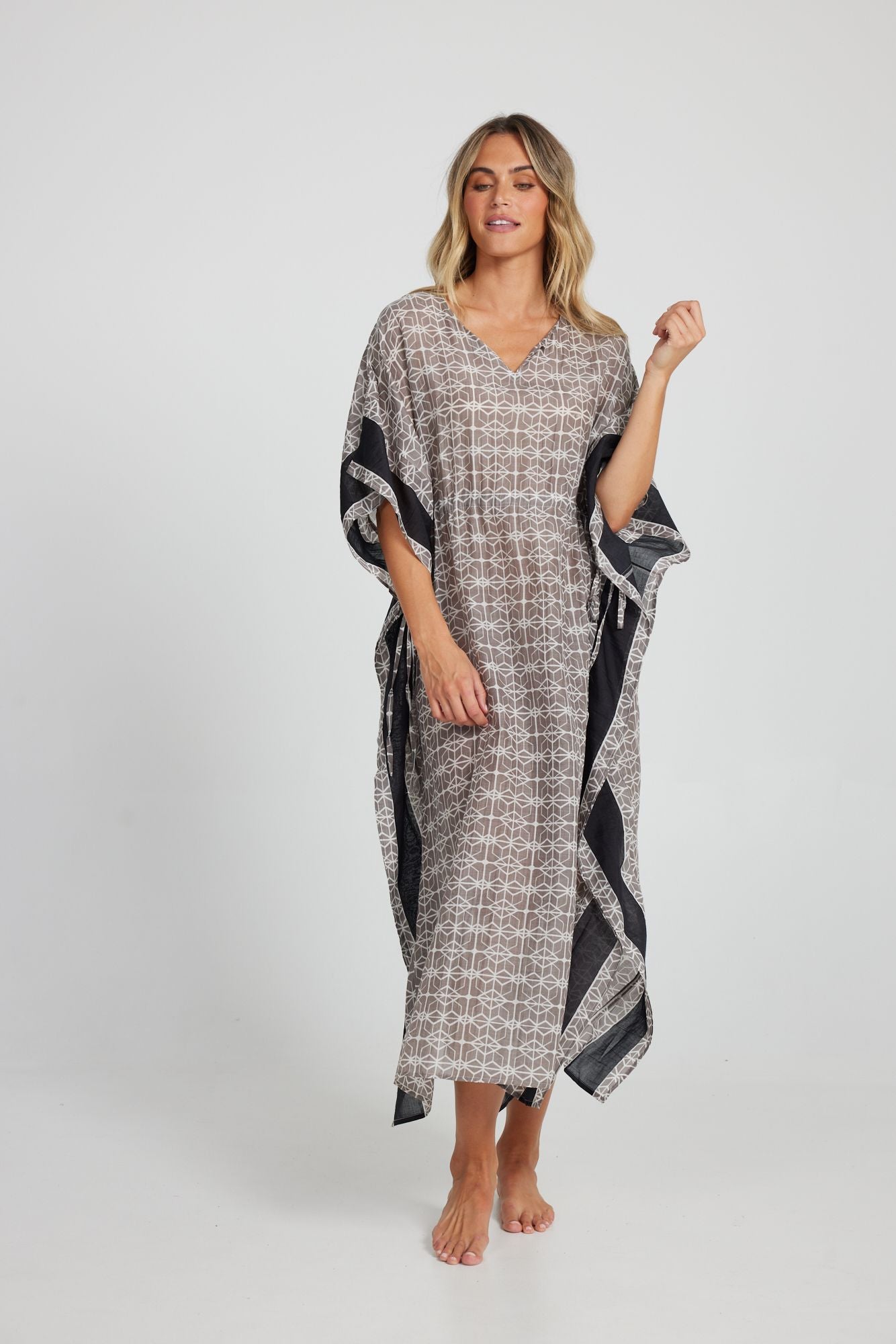 Chico Maxi Kaftan in Escapade Silk