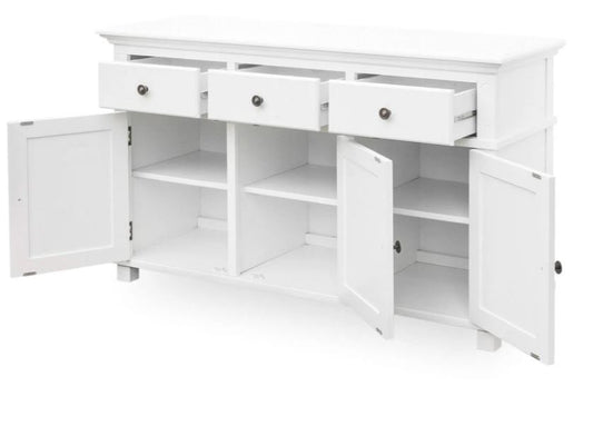 Sorrento White 3 Drawer Buffet - pre order