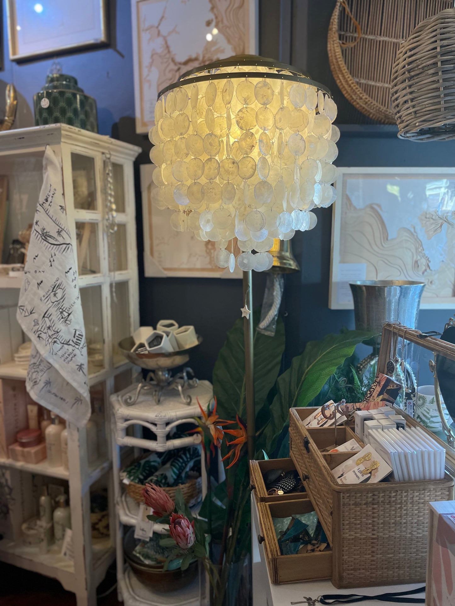 Capiz Shell floor lamp